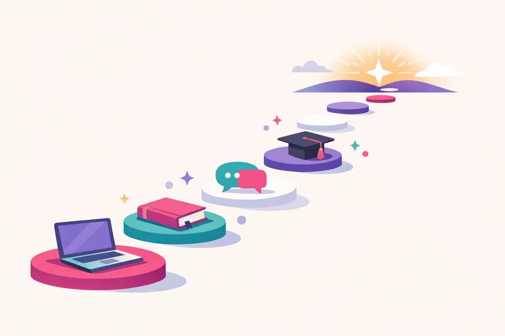 A student's journey from their first online lesson to exam success